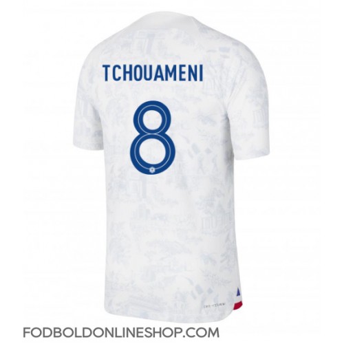 Frankrig Aurelien Tchouameni #8 Udebanetrøje VM 2022 Kortærmet